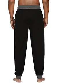 Everlast Pantalon de pyjama en jersey Pantalon pour homme avec revers