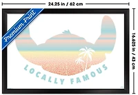 Disney Lilo and Stitch: Beach Vibes - Locally Famous Wall Poster, 14.725" x 22.375" Framed