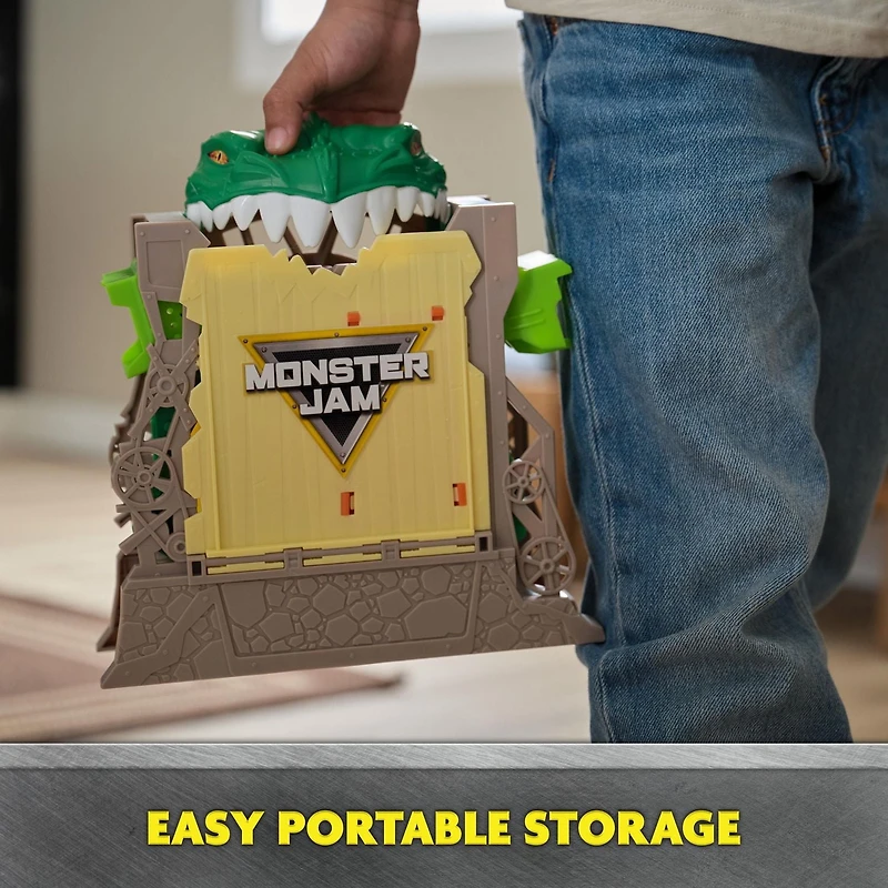 Monster Jam, Coffret Dragon Dungeon of Doom, Mini Jams, Monster truck exclusif Dragon en métal moulé, échelle 1:87, jouets pour garçons à partir de 3 ans