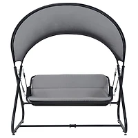 Deko Living Outdoor 3 Seat Cushioned Swing Chair with Textilene Canopy