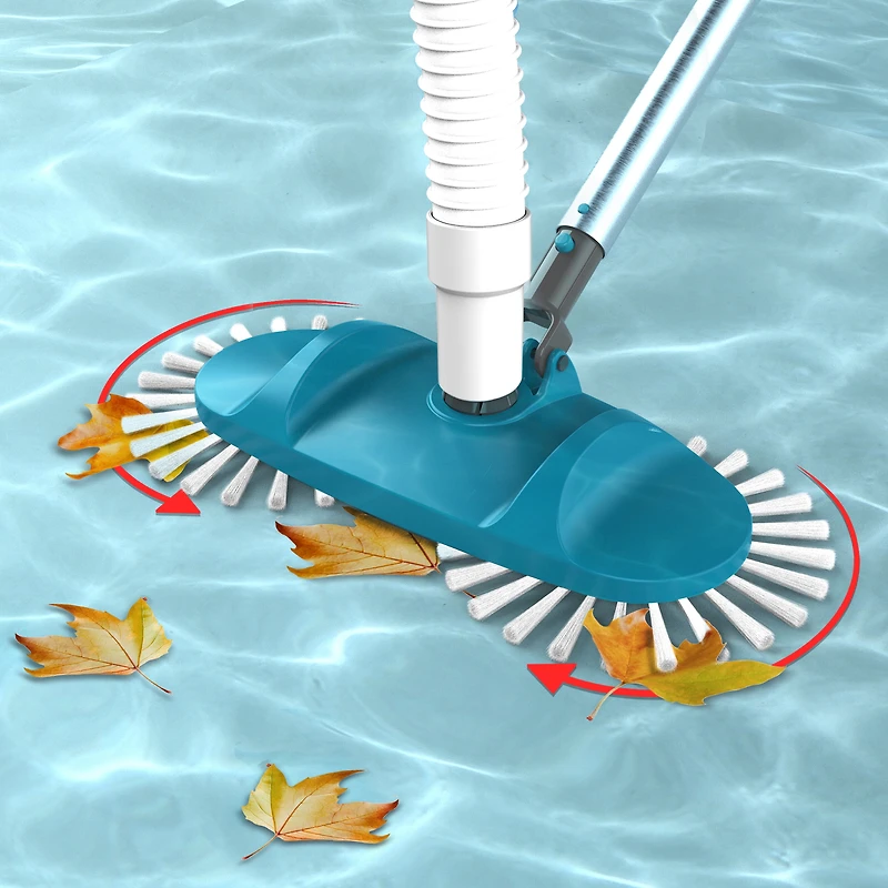Mainstays Teal & Gray Handheld Pool Vacuum Head with Rotative Brushes - 2.51 lbs.
