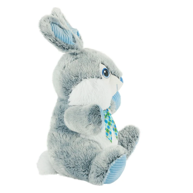 Façon de célébrer Pâques Joues potelées en peluche lapin, gris
