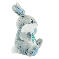 Façon de célébrer Pâques Joues potelées en peluche lapin, gris