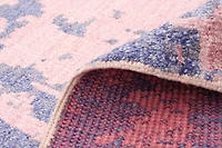 ECARPETGALLERY 7'5" x 10'1"  Overdyed Jules Oushak Hand-knotted Area Rug for Living Room, Dining Room and Bedroom in Blue