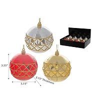 Ornement De Coupe De Diamant De Noël - Ensemble De 12