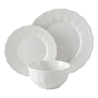 Hometrends 12Pc Scallop Ensemble de Vaiselle