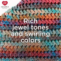 Red Heart® Roll with it melange™ #4 Worsted (Medium) Acrylique Fil, 5.29oz/150g 389 Yards
