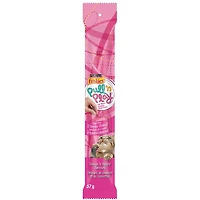 Purina(MD) Friskies(MD) Pull 'n Play(MC) Tendres Lanières(MC)–Saveurs de Saumon et de Crevettes Gâteries pour Chats Petit Sac 57g