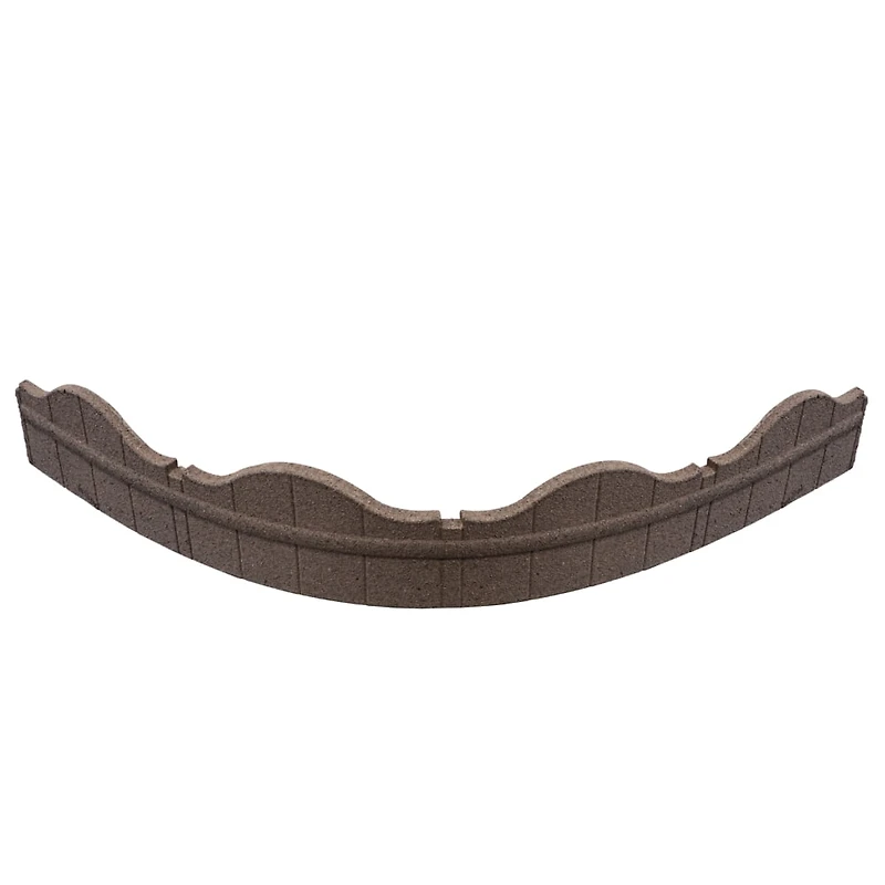 3.25in H x 48in L x 3.24in D Roman Stone Recycled Rubber Garden Border & Edging in Brown, 2-pack