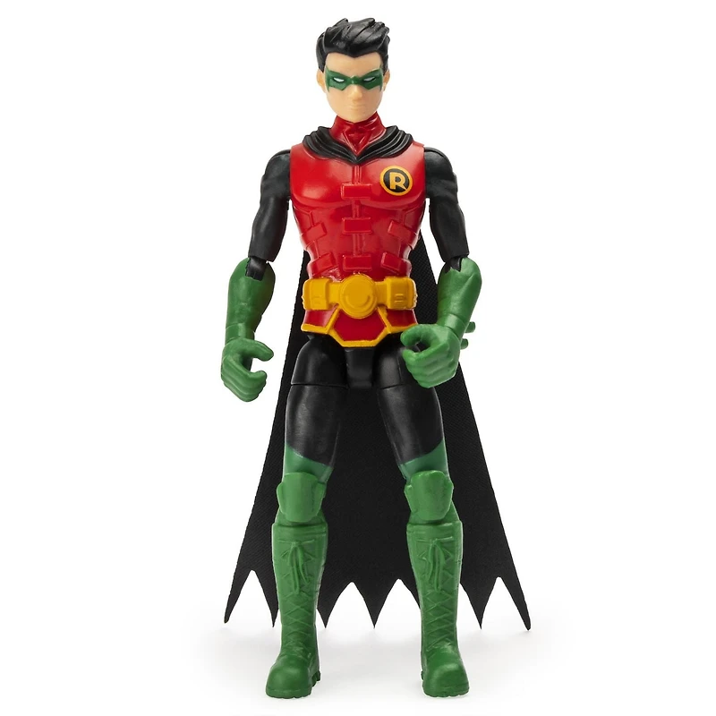 BATMAN, 4-Inch ROBIN Action Figure with 3 Mystery Accessories, Mission 1
