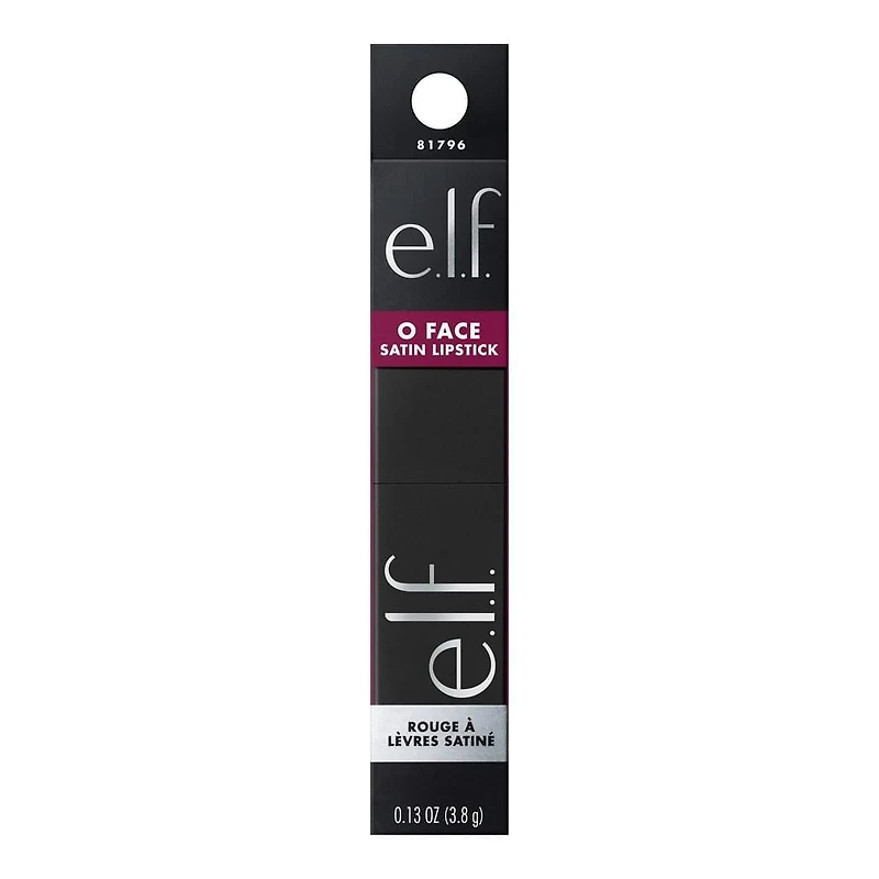 e.l.f. Cosmetics O Face Satin Lipstick, Richly Pigmented, 3.8 g