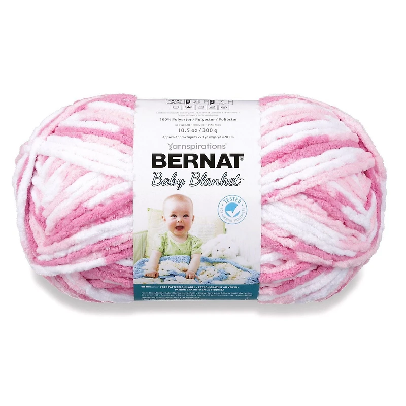 Bernat® Baby Blanket™ Yarn, Polyester #6 Super Bulky, 10.5oz/300g, 220 Yards, Soft