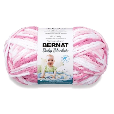 Bernat® Baby Blanket™ Yarn, Polyester #6 Super Bulky, 10.5oz/300g, 220 Yards, Soft