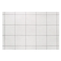 4Pc Tissé Pvc Platemat Bloc Carré Blanc 12 X 18 - Ensemble De 3
