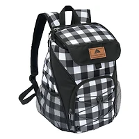 Ozark Trail Backpack Cooler, Black & White Checker Colour, Great for Work, Camping, Picnics or Beach, Will Hold 24 Cans, Easy To Carry.