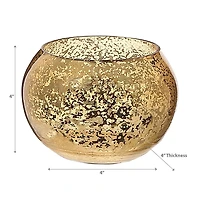 Mercury Curved Tealight Holder Gold - Set of 2