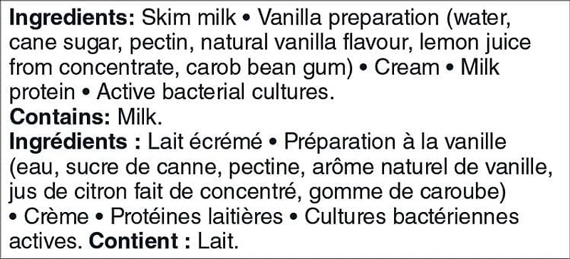 Yogourt grec à la vanille 2 % M.G. Notre Excellence