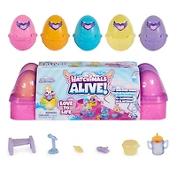 Hatchimals Alive, Egg Carton Toy with 5 Mini Figures in Self-Hatching Eggs, 11 Accessories, Kids Toys for Girls and Boys Ages 3 and up