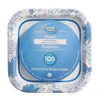 Great Value Soak Proof Paper Plates, 100 Plates