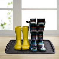 Plateau pour chaussures, 15 po x 30 po, Soho, noir Plateau pour chaussures, 15 po x 30 po, noir