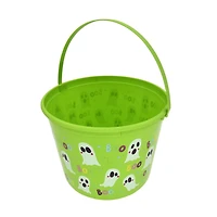 Seau en plastique pour Halloween, fantôme vert, pour un bonbon ou un sort, cadeaux de fête, une façon de célébrer