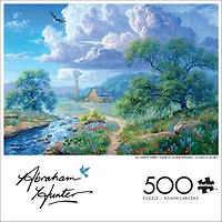 Buffalo Games Hill Country Summer 500-Piece Interlocking Jigsaw Puzzle for Adults Ages 14-99 Years