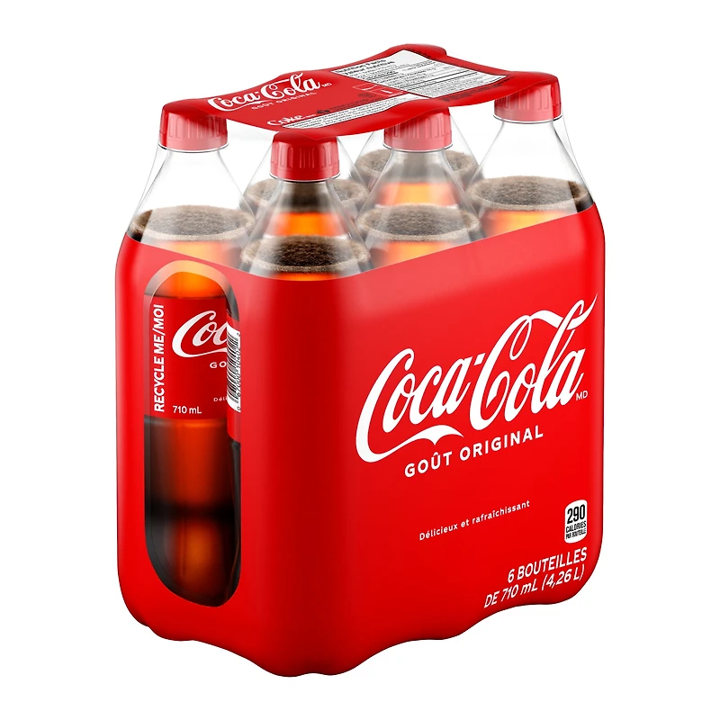 Coca-Cola Bottles, 710 mL, 6 Pack, 6 x 710 mL