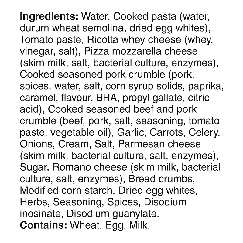 Marie Callender's Meat Lasagna Frozen Dinner, Hearty Meal, Includes pasta from scratch and vine ripened tomatoes, Made with beef and pork, Meat Lasagna Frozen Meal, 879g