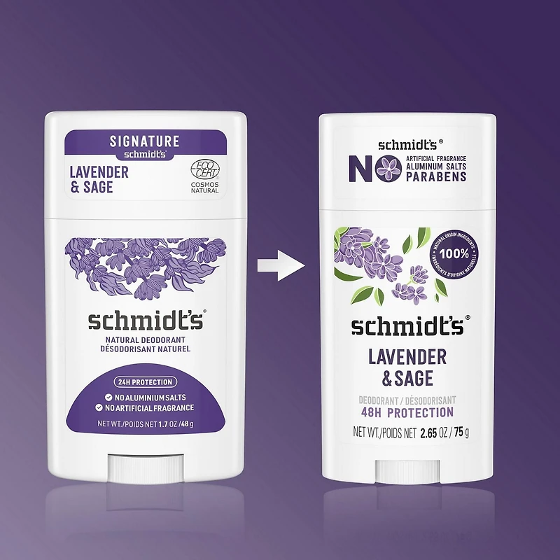Schmidt's  Lavender & Sage Natural Origin Deodorant, 75 g Deodorant