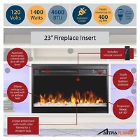 Ameriwood Home Luna Electric Fireplace TV Stand for TVs up to 65", Graphite Gray