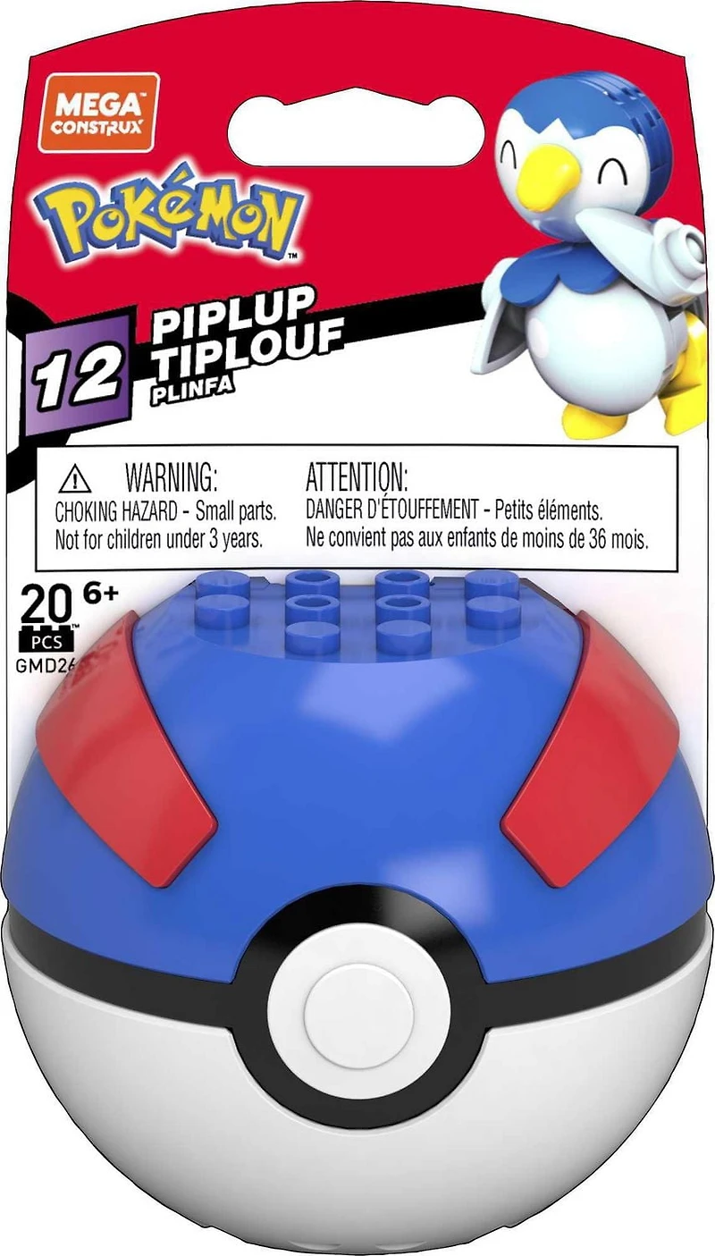 Mega Pokemon Piplup Construction Set- 20 Pieces