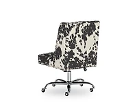 Monroe Black Cow Print Office Chair