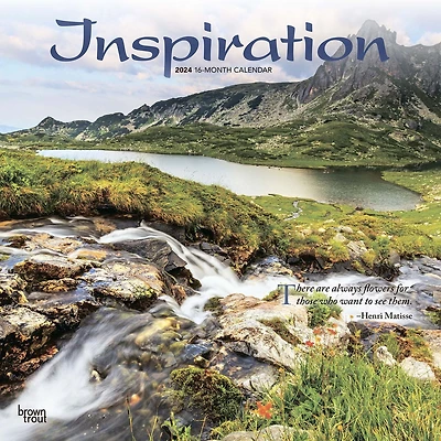 BrownTrout Inspiration 2024 12x24 Inch Square Wall Calendar, 9781975463250