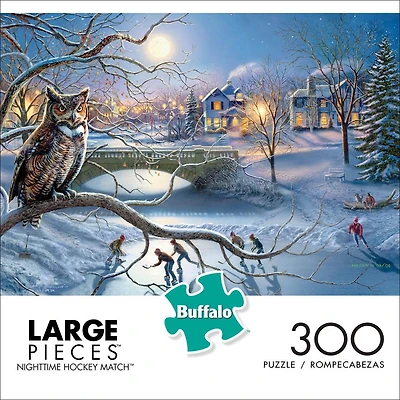 Buffalo Games - Le puzzle Large Pieces - Nighttime Hockey Match - en 300 pièces