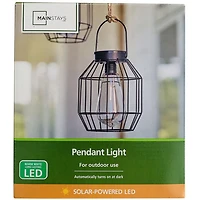 Mainstays 6.75" Black Metal Solar Powered Lantern with LED Bulb