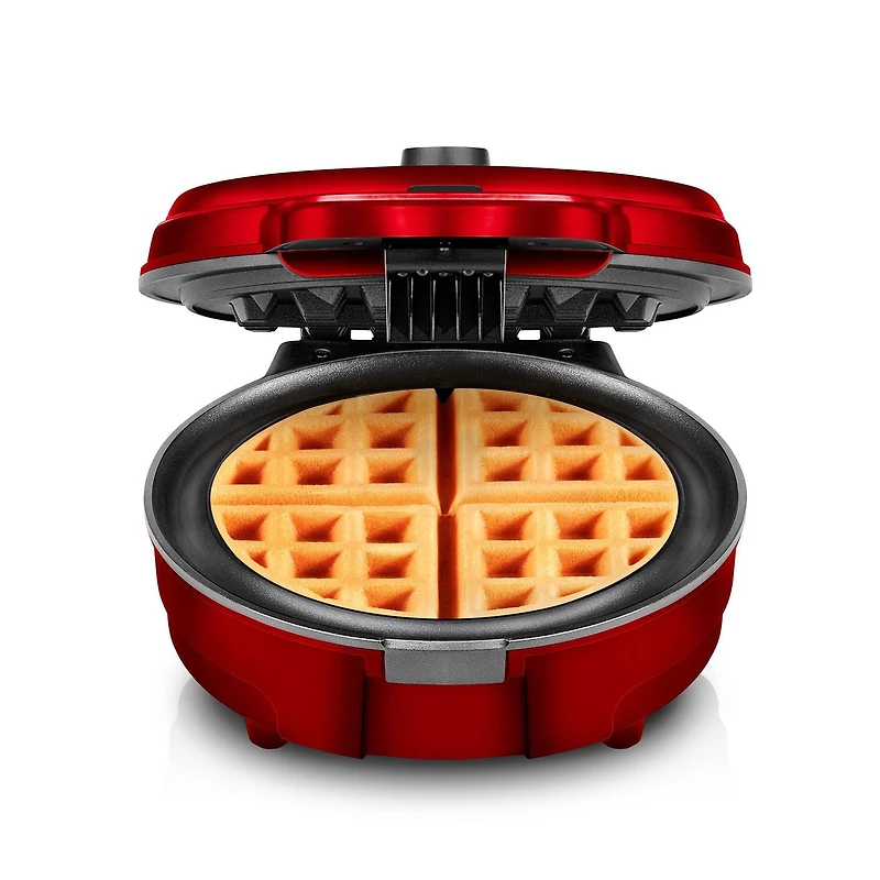 Chefman Anti-Overflow Belgian Waffle Maker w/ 7 Shade Settings, Nonstick - Red, New