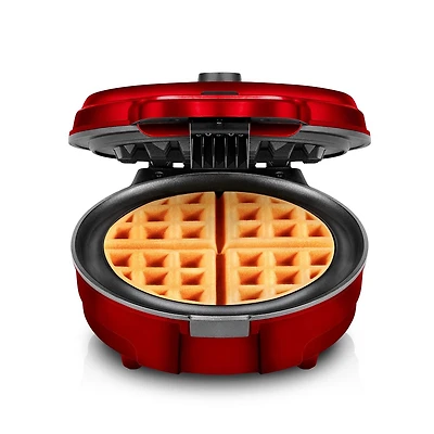 Chefman Anti-Overflow Belgian Waffle Maker w/ 7 Shade Settings, Nonstick - Red, New