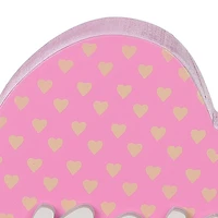 Valentine's day Pink XOXO Wood Heart Décor