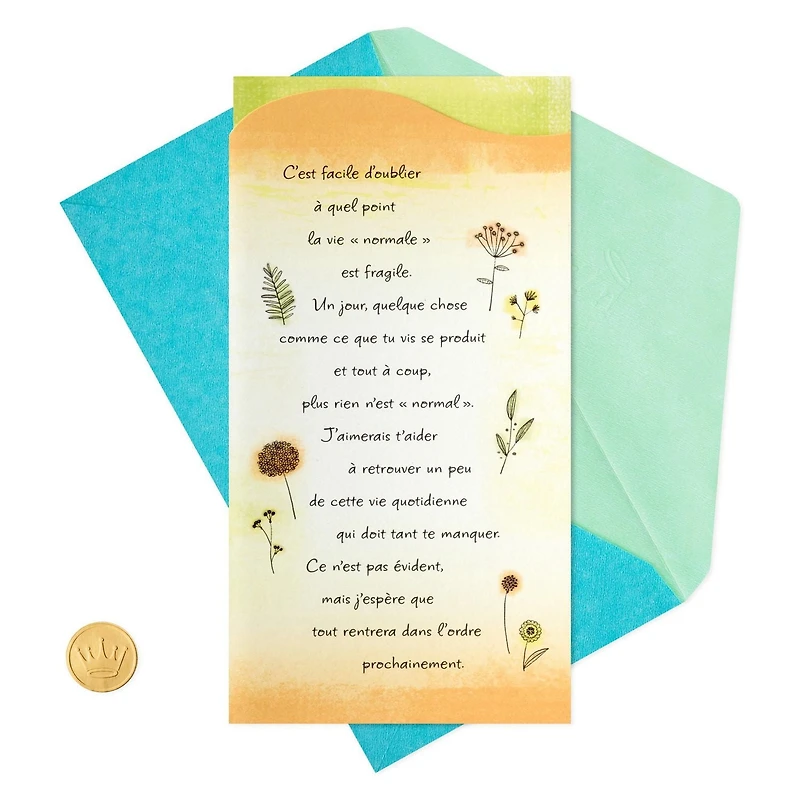Hallmark Sympathy Card, Encouragement Card (Good Days Will Come Again)