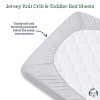 Gerber Baby Boys Grey Stripes Fitted Crib Sheet