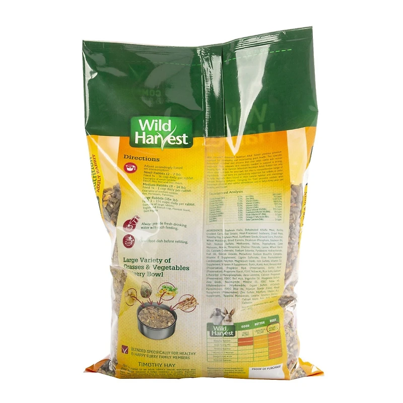 Wild Harvest Mix Rabbit Food, Vegetable & Grain, 8 lb. Bag