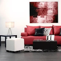 Simple Designs Brushed Nickel Tripod Table Lamp with Pleated Silk Sheer Shade