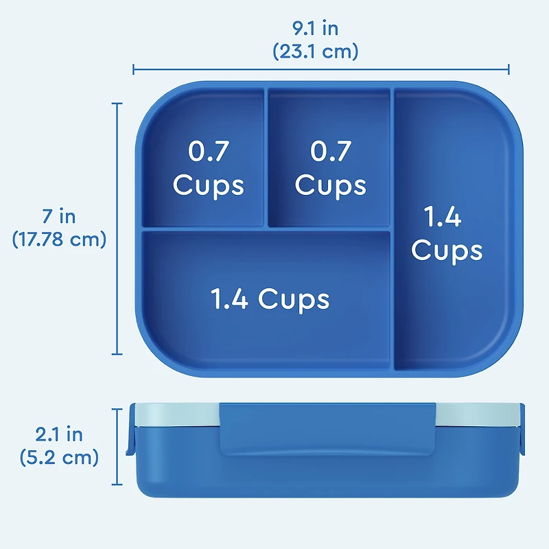Bentgo Kids Snap & Go Leak-Proof Lunch Box - Blue