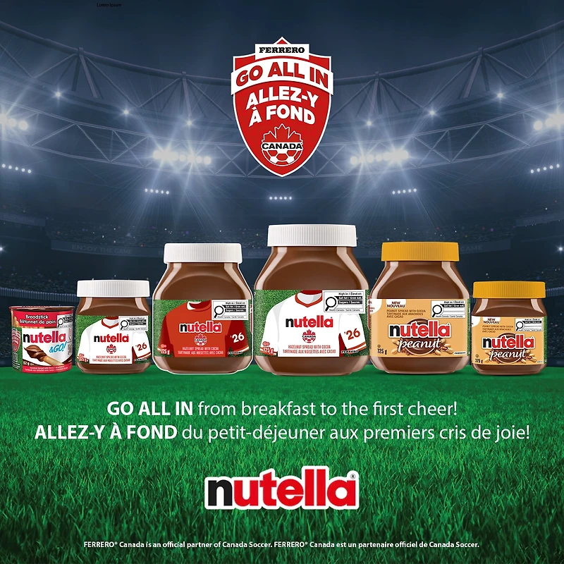 NUTELLA Tartinade aux Noisettes et au Cacao pour le Déjeuner, 2 Pots