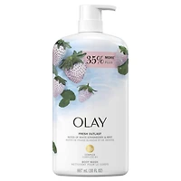 Olay Fresh Outlast Body Wash, Notes of White Strawberry & Mint, 887 mL