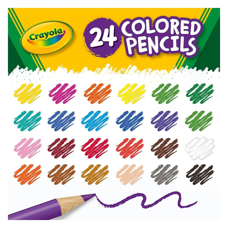 12 PACK BUNDLE OF 24 COUNT CRAYOLA COLOURED PENCILS