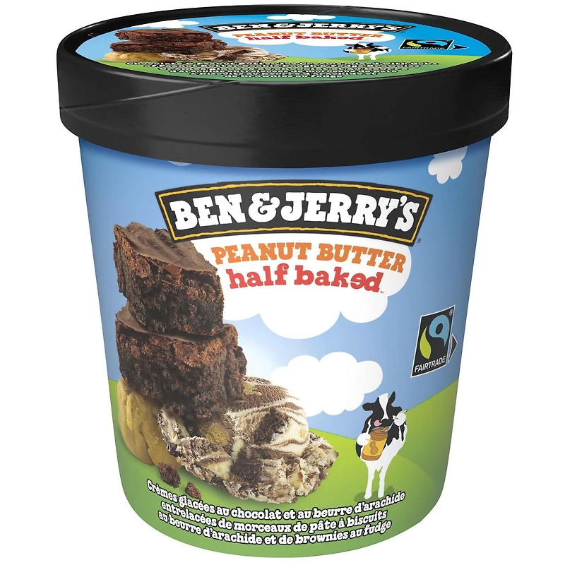 Ben & Jerry's Peanut Butter Half Baked Ice Cream, 473ml