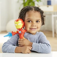 Marvel Spidey and His Amazing Friends Supersized Iron Man Action Figure, Preschool Superhero Toy for Kids Ages 3 and Up
