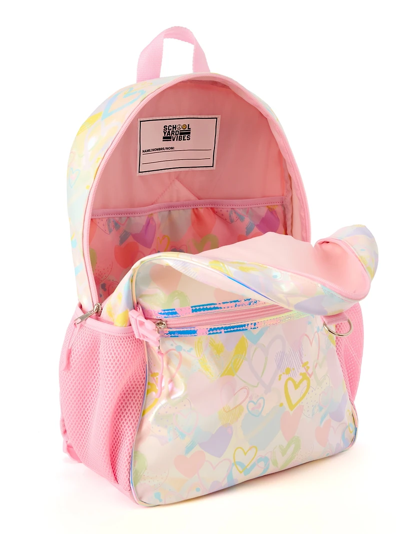 Ensemble sac à dos Rainbow Hearts School Yard Vibes Ensemble sac à dos Rainbow Hearts School Yard Vibes