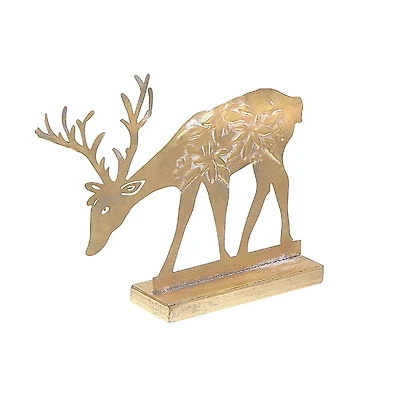 Support Pour Figurine De Renne En Métal Doré (Penché) - Lot De 2